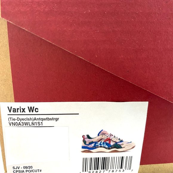 VANS Varix Wc Tie Dyeclsh Suede Multi Casual Sneakers Women Size 8.5 VN0A3WLN1S1 - Picture 10 of 10